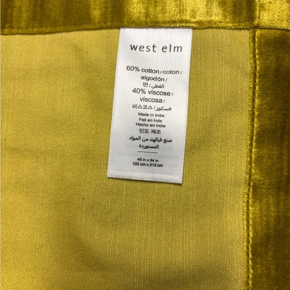 West Elm Wasabi! Drape, shams, throw pillow set. Excellent condition. - Picture 4 of 4